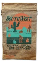 SOUTHWEST CACTUS MARIJUANA BURLAP BAG pot leaf wall 55 travel desert wee... - $16.10