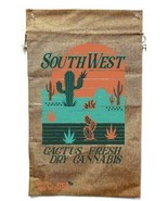 SOUTHWEST CACTUS MARIJUANA BURLAP BAG pot leaf wall 55 travel desert wee... - $21.86 CAD