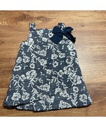 Max Studio Baby Floral Bow Dress Faux Wrap Formal Size 2T Toddler Blue Rose - $17.82