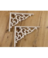 2 Antique Style Shelf Brace Wall Bracket Cast Iron Brackets *READ NEED R... - $27.27 CAD