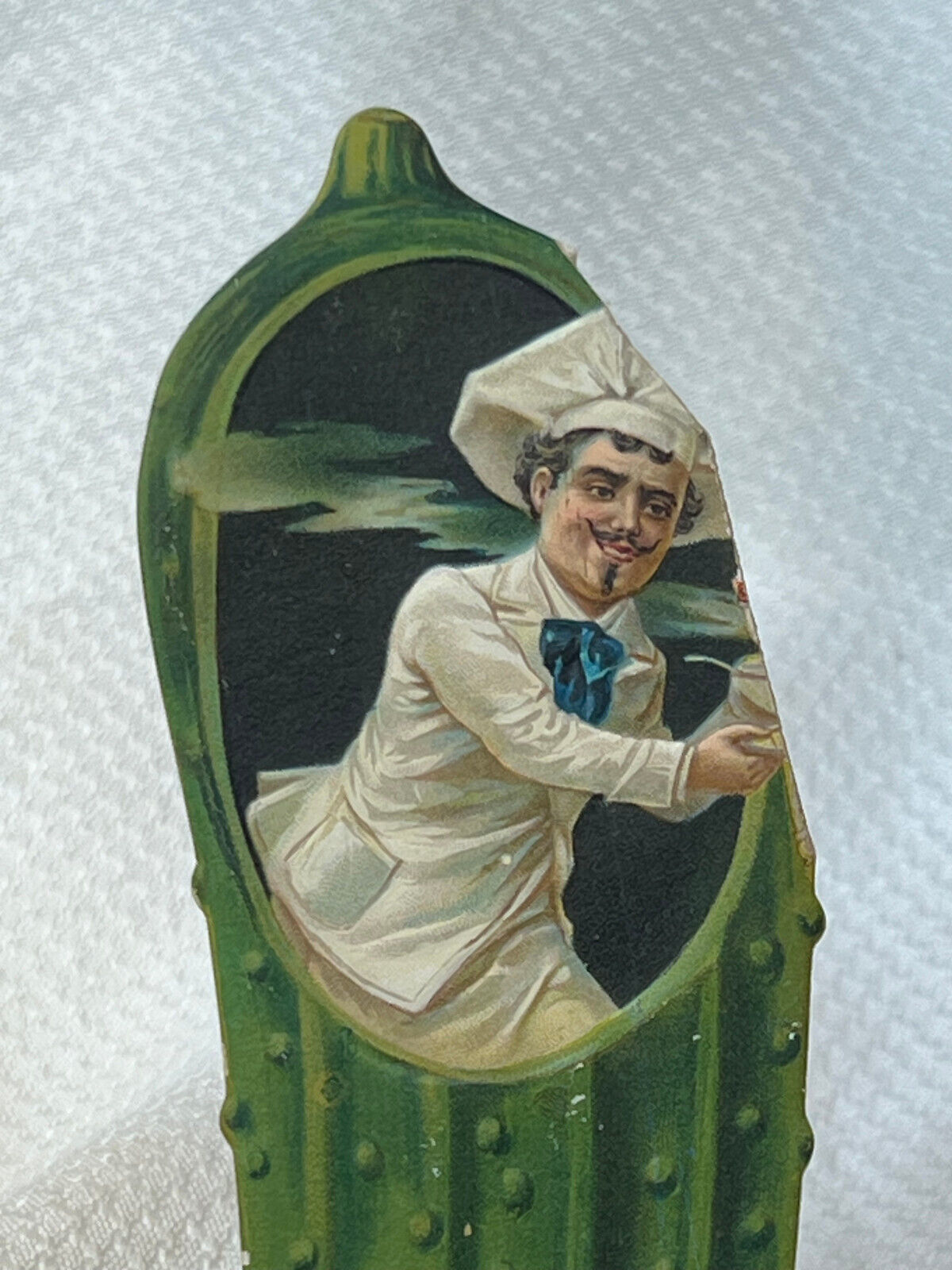 Heinz Die Cut Pickle European Branch House Antique 1800s Victorian Trade Card - $39.55