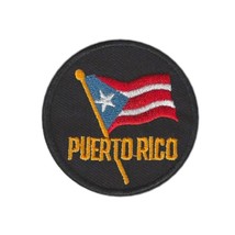 PUERTO RICO IRON ON PATCH 2&quot; Small Round Puerto Rican Pride Flag Embroid... - $3.25