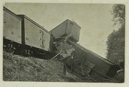 Vintage RAILROAD Postcard Wreck Freight Train CANAAN NH 1907 West Springfield - £8.57 GBP