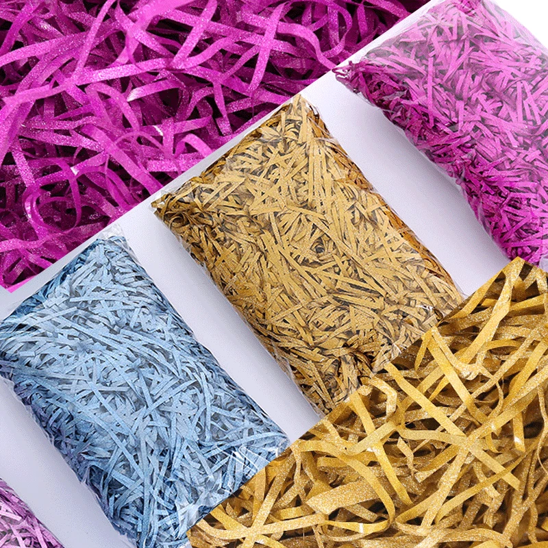 House Home Glitter Colorful Shredded FA Paper Raffia Bright Confetti DIY Gift Bo - £24.09 GBP