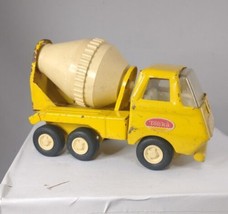 Vtg Tonka Cement Mixer Truck Toy 1970s Pressed Steel 55010 Tips to Dump Yellow - £12.93 GBP
