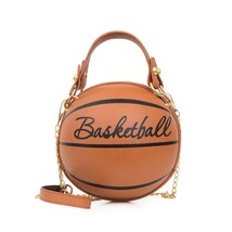 Fashion Basketball Football Shaped Crossbody Bags Women Acrylic Chains Hand Bag  - £137.66 GBP