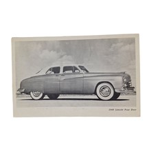 Postcard 1949 Lincoln Four Door Sedan Car Automobile Chrome Unposted - £5.43 GBP