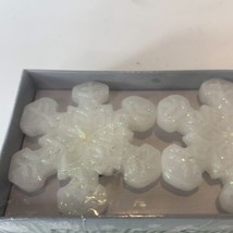 3 Glittery Snowflake Floating Candles Holiday Christmas New Sealed Box Vintage - £3.90 GBP