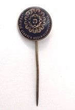 Vintage Prague Czech Stick Pin Black Enamel Gold Tone Metal - $9.00