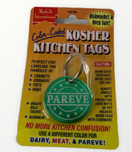 Mark-It International Color-Coded Kosher Tags Pareve Green Metal Reusable - £9.37 GBP