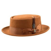 Mens Bruno Capelo Dress Hat Australian Wool Crushable Pork Pie Jazz PP106 Cognac image 2
