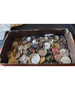 BIG Variety LOT 40&#39;s 50&#39;s Vintage Watch PARTS Gears Movements Plate Hami... - £52.16 GBP