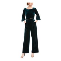 NEW CALVIN KLEIN GREEN VELVET FIDE LEG JUMPSUIT SIZE 14 $149 - £74.30 GBP