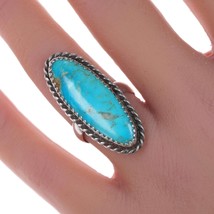 sz7 Vintage Sterling and turquoise ring DC - £58.80 GBP