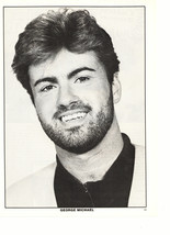 George Michael teen magazine pinup clipping black and white close up ruff - £2.78 GBP