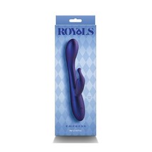 Royals Empress Rabbit Vibrator Metallic Blue - $43.95