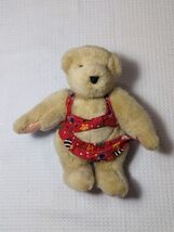 NABCO Muffy Vanderbear 1982 Plush teddy bear 8" red bikini loose bottoms - $10.88