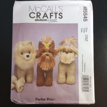 McCall's Crafts M5545 Pattern Toy Breed Pups Yorshire Terrier Pomeranian OSZ UC - $14.69