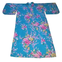 Smithsonian Peony &amp; Cherry Blossom Yukata Kimono Robe with Belt - £47.17 GBP
