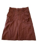 PATAGONIA Womens A-Line Skirt Brown Denim Pockets Outdoor Sz 10 - $31.67