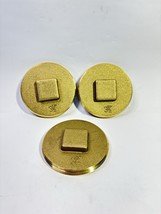Qty-3 PFBP5RHN 3-1/2 Inch IPS Raised Square Head Brass Clean out Cover Plug - $433.37 MXN