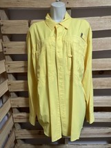 Reel Legends Bright Yellow Long Sleeve Fishing Shirt Men&#39;s Size Large KG JD - £19.33 GBP