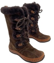 The North Face Abby Boots Faux Fur Lined Snowflake Suede Brown Size 36 US 6 - £22.76 GBP