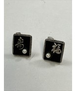 VINTAGE CHINESE SYMBOLS & PEARL DESIGN STERLING SILVER CUFF LINKS - €17,00 EUR VINTAGE CHINESE SYMBOLS & PEARL DESIGN STERLING SILVER CUFF LINKS - €17,00 EUR