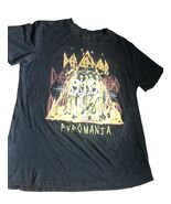 Vintage 1983Def Leppard Tour T-Shirt Black Distressed Sleeves Neck And B... - $70.62 CAD