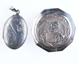 Pope Paul VI Silver Rosary/pill box and Sterling keepsake pendant - $62.37