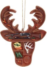 Kurt Adler Deer Head Supply Box Hanging Ornament 4 Inch Resin - £11.07 GBP