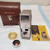 Bell &amp; Howell Two Twenty 8mm Movie Camera w/ Leather Case - £23.79 GBP