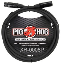 6Ft Pighog Xlr 3-Pin M/F 8Mm/Od High Performance Microphone Cable, Xr-0006P - $37.99