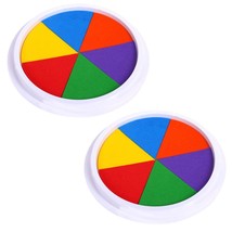 2 Pack Craft Ink Pads Stamps Partner 6 Vivid Diy Colors In Round Box Fin... - $22.79