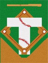 Pepita Needlepoint kit: Letter T Baseball, 9&quot; x 11&quot; - £44.41 GBP+