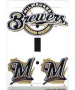 Milwaukee Brewers MLB Metal Novelty Light Switch Cover Plate - £10.35 GBP