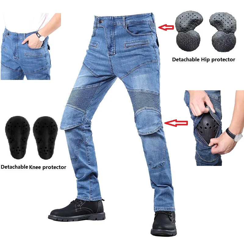 Four seasons motorcycle pants classic outdoor riding motorcycle jeans - £42.71 GBP+