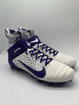 Nike Alpha Menace Elite 2  Purple Court Football Cleat BV2077-100 Men&#39;s Size 14 - £141.55 GBP