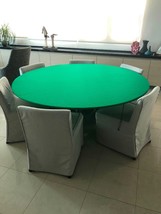 FELT poker table cover fits 60&quot; ROUND TABLE - ELASTIC/ BL PLUS STOW BAG - £78.45 GBP