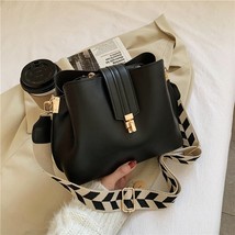 Vintage Small PU Leather Bucket Crossbody Bags for Women 2022 Simple Designer Ha - £30.89 GBP