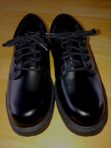 Skechers Ladies Black Leather Oxford Working SHOES-8M-WORN Once BARELY-NICE - £28.05 GBP