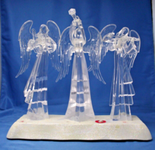 Acrylic Singing Light Up Angels Christmas Music On Off Switch Various Colors VTG - £11.45 GBP