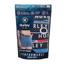 Hurley Men&#39;s Size Small Performance Boxer Brief with Fly Pouch Blue Red ... - $188.49 MXN