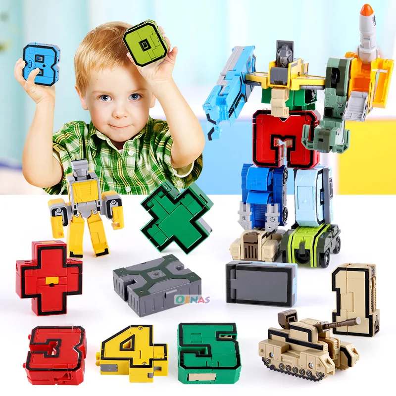 Building blocks action figure car model deform number letters alphabet math educational thumb200