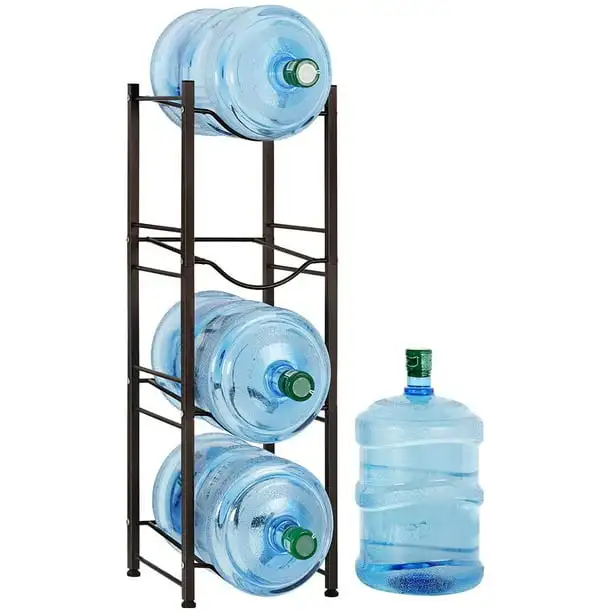 3 Tier Black Water Cooler Jug Rack, 5 Gallon Water Jug Holder Heavy Duty Storage - £74.06 GBP