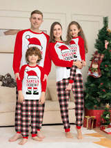 Christmas parent-child set deer head print home clothes plaid two-piece paja - £19.98 GBP+