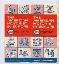ESSO The American Motorist in Europe Booklet Humble Touring Service 1969 - $13.86
