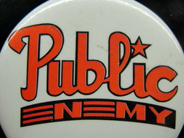Public Enemy Collectable Hip Hop Chuck D Flavor Flav Badge Button Vintage NOS - £11.66 GBP