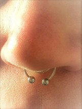 Fake Piercing Clip On Cuff Septum Nose Ring Bead Fake Septum Body Ring Uk - £2.15 GBP