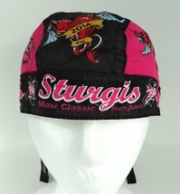 Women&#39;s 2014 Sturgis South Dakota Rally Pink Black Doo Rag - New Hat - $14.46